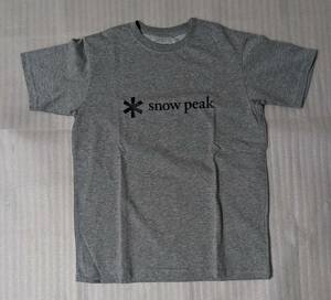 ★新品 スノーピーク snow peak フロントプリントロゴ Tシャツ S グレー メンズ snowpeak★
