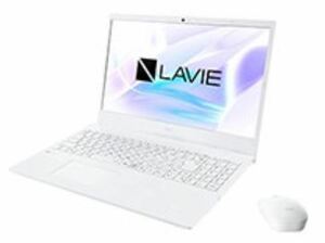 ★新品 未開封 NEC ノートパソコン LAVIE Smart N15 PC-SN19VAEAS-6 白 Windows11 15.6型液晶 メモリ4GB SSD256GB DVD Office2021付★