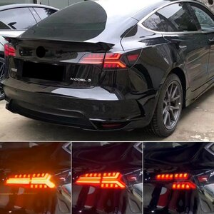 ●テスラモデル3,Y2016-2021,テールライト,LED,ダイナミックシグナル,DRL,ブレーキリバース,テールランプ,カー用品,カスタムパーツ