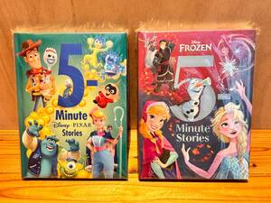 【新品、送料込】ディズニー英語 5-Minute Frozen & Disney*Pixar Stories (5-Minute Stories)ハードカバー 絵本 ２冊セット