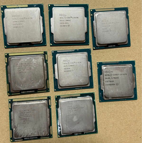 Intel Corei3、 i5 、i7 CPU 8枚セット動作未確認