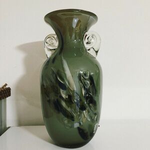 ハンドクラフト　クリスタルガラス花瓶