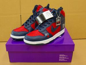 国内正規 Supreme × Nike SB Dunk High By Any Means "NAVY RED" 紺×赤 US9/27cm 新品未使用付属全て付