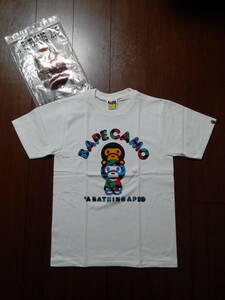 A BATHING APE BAPE CAMO マイロカレッジロゴTee S 海外店舗限定カラー ベイプ MILO ア ベイシング エイプ MADE IN JAPAN