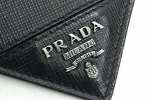 プラダ カードケース 2MC016 ブラック レザー 中古 サフィアーノ ネックホルダー パスケース IDケース 黒 メンズ_画像5