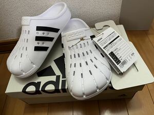 送安 即決 アディダス アディレッタ クロッグ 22.5cm adidas サンダル 白 ホワイト