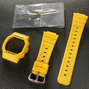 新品 G-SHOCK dw-5600 互換 ベゼル バンド イエロー カスタム用