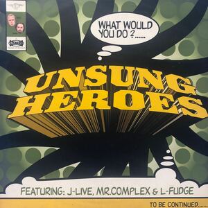 UNSUNG HEROES ft J-Live, L-Fudge, Mr Complex WHAT WOULD YOU DO? 12インチ LP レコード 5点以上落札で送料無料i