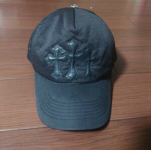 クロムハーツ　セメタリークロスレザーパッチキャップ　CHROME HEARTS　CAP