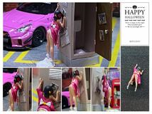1:64　浴衣美女　美脚　セクシーフィギュア　トミカサイズ　ジオラマ　MINI GT LBWK 日本未発売マテル ミニカー MATTEL ピンク_画像1