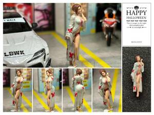 1:64　寝起き　浴衣美女　セクシーフィギュア　トミカサイズ　ジオラマ　MINI GT LBWK 日本未発売マテル ミニカー MATTEL