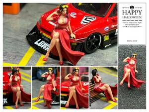 1:64　セクシー美女　ボイン　巨乳　イベントガール　フィギュア　トミカサイズ　ジオラマ　MINI GT LBWK 日本未発売ミニカー MATTEL