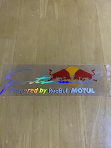 Red bull レッドブルMOTUL 白レインボーメッキステッカー