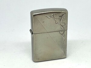 ZIPPO ジッポー ライター 2013年製 サンドブラスト/ハンドカット 2面加工 彫刻