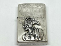 ZIPPO ジッポー ライター 1997年製 DEVIL MAN デビルマン サイドシリアル 3面加工 リミテッドエディション 特別限定品 メタル貼り_画像4