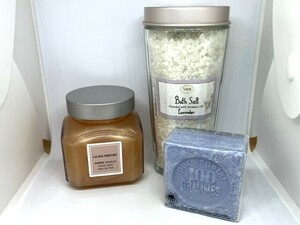 [ unused goods ]SABON bath salt / roller merusie bubble bath / L'Occitane cosmetics stone ..3 point . summarize bathwater additive soap 