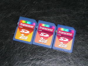 動作保証！Transcend SDカード 2GB 3枚セット