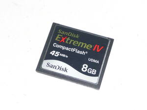 動作保証！SanDisk ExtremeⅣ CFカード 8GB