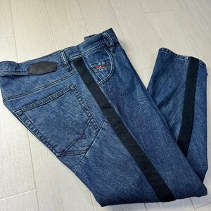 美品/W30L32★ディーゼル/DIESEL 30周年限定モデル バイアスカット ジーンズ デニムパンツ 長ズボン サイドライン インディゴ メンズ 青