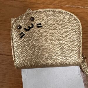 母の日ギフトに【新品】可愛い猫 カードケース ミニ財布コインケース★丈夫なPUレザー製マルチウォレット ネコCATキャットねこ刺繍