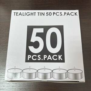 【5598】TEALIGHT TIN ティーライトティン 50PCS 50個入り ろうそく キャンドル 未開封品 カメヤマキャンドル