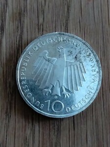 ビンテージ　ドイツ　1989年D　10マルク　2000JAHRE BONN　銀貨　シルバーコイン　古銭　ヨーロッパ　海外コイン　外国硬貨　silver