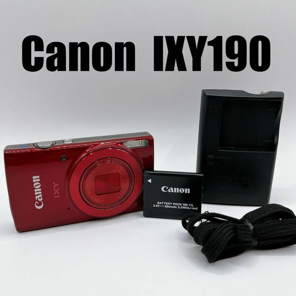 Canon IXY190 レッド コンパクトデジタルカメラ