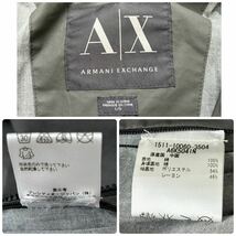 【美品】 ARMANI EXCHANGE アルマーニ エクスチェンジ XL相当 ナイロンジャケット ダブルジップ フード付き ブルゾン ジャンパー メンズ_画像10