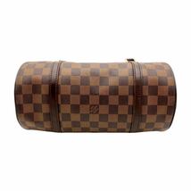 【美品】 LOUIS VUITTON ルイヴィトン ダミエ パピヨン26 ハンドバッグ ミニボストン 筒型 ブラウン 茶色 エベヌ カバン バック レディース_画像5