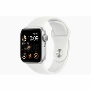 Apple Watch SE GPS＋Cellularモデル 44mmシルバーアルミニウムケースとホワイトスポーツバンド レギュラー MNQ23J/Aの画像1