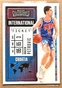 DRAZEN PETROVIC (ドラジェン・ペトロヴィッチ) 2020-21 CONTENDERS GAME TICKET トレーディングカード 「NBA,NETS,ネッツ」