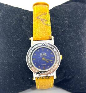 中古　美品　PRIMA CLASSE　プリマクラッセ　地図柄　レディース腕時計　手巻き　可動　革ベルト/3745
