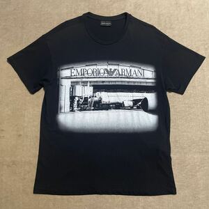 エンポリオアルマーニ ■ ミラノ・リナーテエアポートフォト！半袖Tシャツ Lサイズ　EMPORIO ARMANI 