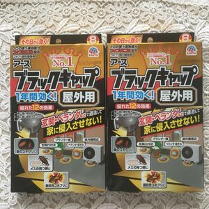 ブラックキャップ 屋外用 ゴキブリ駆除剤 置き型 殺虫剤 8個入り×2箱《合計16個》