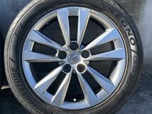 【土日限定!!】レクサス LS 純正 18in 7.5J +32 PCD120 ブリヂストン レグノ 235/50R18 LEXUS 400h 600h バージョンL ハイグロス_画像4