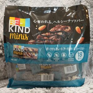 【販路限定品】 BE-KIND (ビーカインド) ダークチョコレート アーモンド&シーソルト ミニバー 20g×18本