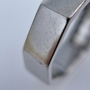 TASAKI タサキ 田崎真珠 Pt900 プラチナ 八角リング ダイヤモンド 0.37ct ９号 8.2ｇ 指輪 化粧箱付[03-3891の画像7