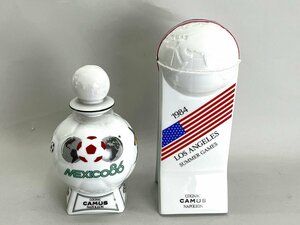 古酒 CAMUS カミュ ナポレオン ロス五輪 メキシコワールドカップ陶器ボトル[03-3847