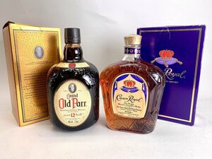 古酒 ウイスキー 2本 グランド オールドパー 12年 エクストラリッチ 1000ml CROWN ROYAL 750ml[03-3797