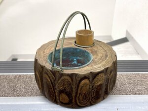 ジャンク 火鉢 菊型 レトロ 現状[19562