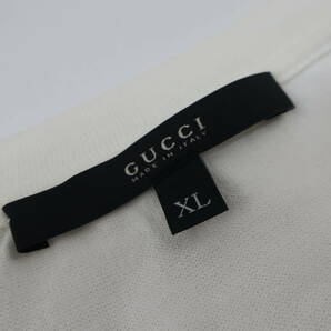 ★【B送900円】 212 GUCCI グッチ メンズ 長袖カットソー ロンT シェリーライン インターロッキングGGロゴ 白 XLの画像4