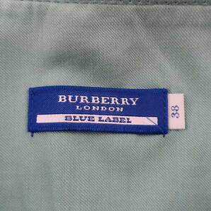 【送900円】 926 BURBERRY BLUE LABEL バーバリー ブルーレーベル Aラインスカート ボックスプリーツ チェック 38 綿100％の画像6