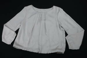 [ sending 900 jpy ]1031 INDIVI Indivi tops long sleeve blouse gya The - polyester × rayon lustre have gray series 40