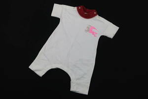 * пачка отправка / включение в покупку не возможно [ отправка 400 иен ]1046 BURBERRY CHILDREN Burberry дети baby детский комбинезон белый 3M 59/40 с логотипом 