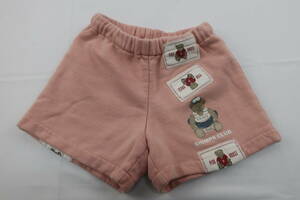 [ sending 900 jpy ] 1089 last BABY PINK HOUSE baby pink house Kids short pants pink S Easy waist cotton 100%