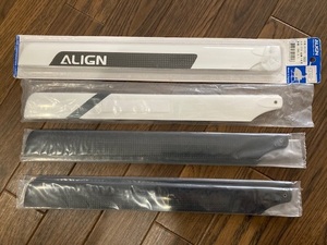 【未使用】【送料無料】ALIGN 325D 450クラスヘリコプター用カーボンローター他　4セット　即決落札の場合は特典あり 