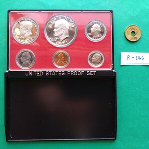 外国コイン アメリカ (Rー１４６) プルーフセット １９７７年 １ドル硬貨 ５０セント硬貨 他おまとめ ６枚 の画像5