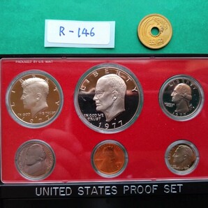 外国コイン アメリカ (Rー１４６) プルーフセット １９７７年 １ドル硬貨 ５０セント硬貨 他おまとめ ６枚 の画像6