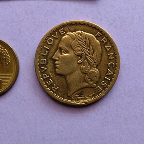 外国コイン フランス (Rー１４８) 古銭 ５フラン硬貨 １９４５年の画像1