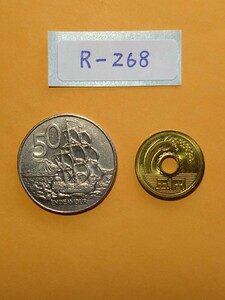 外国コイン　ニュージーランド　 (Rー２６８)　５０セント硬貨　１９８７年